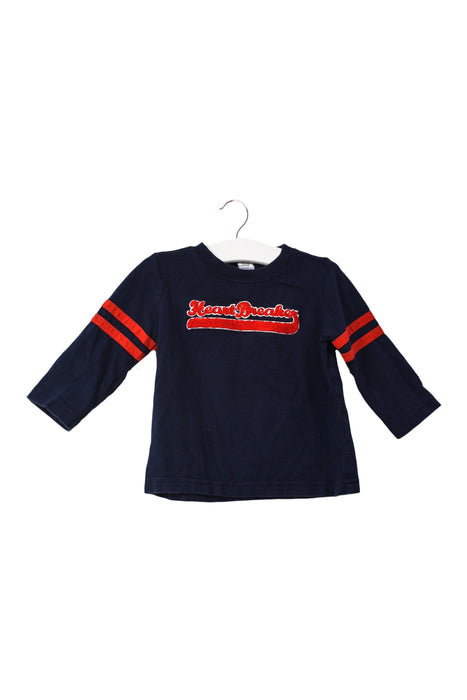 A Navy Long Sleeve Tops from Janie & Jack in size 6-12M for boy. (Front View)