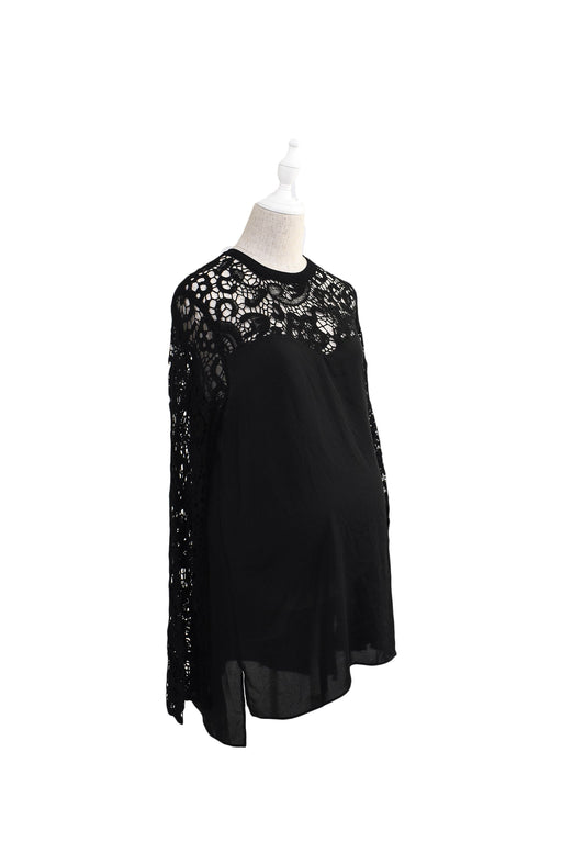 A Black Long Sleeve Tops from Olian in size M for maternity. (Front View)