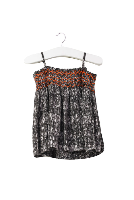 A Brown Sleeveless Tops from Bonpoint in size 0-3M for girl. (Front View)