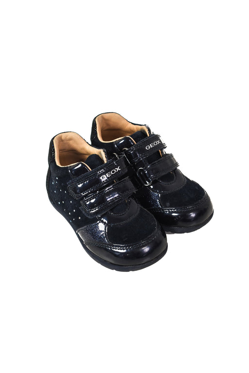 A Navy Sneakers from Geox in size 18-24M for girl. (Front View)
