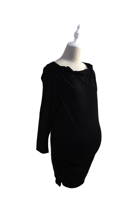 A Black Long Sleeve Dresses from Isabella Oliver in size XL for maternity. (Front View)