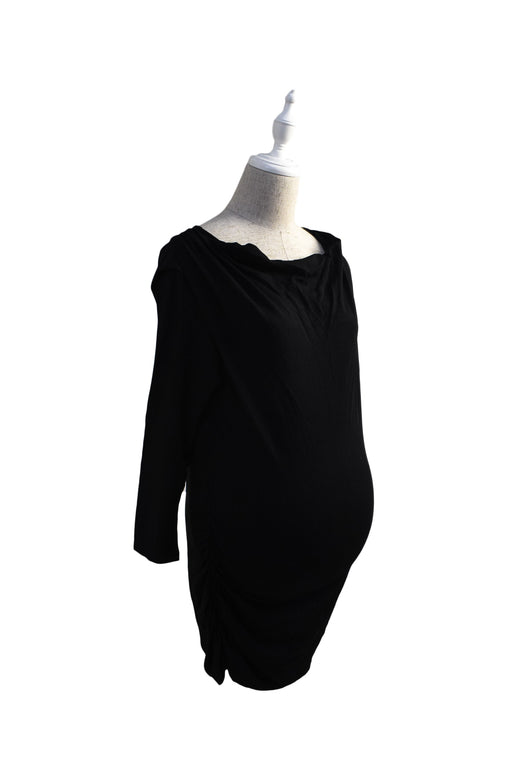 A Black Long Sleeve Dresses from Isabella Oliver in size XL for maternity. (Front View)