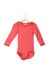 A Pink Long Sleeve Bodysuits from Petit Bateau in size 4T for girl. (Front View)