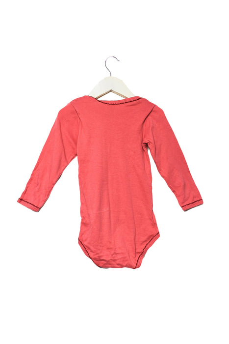 A Pink Long Sleeve Bodysuits from Petit Bateau in size 4T for girl. (Back View)