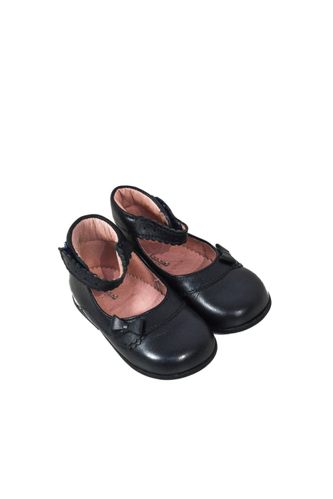 A Navy Flats from Jacadi in size 12-18M for girl. (Front View)
