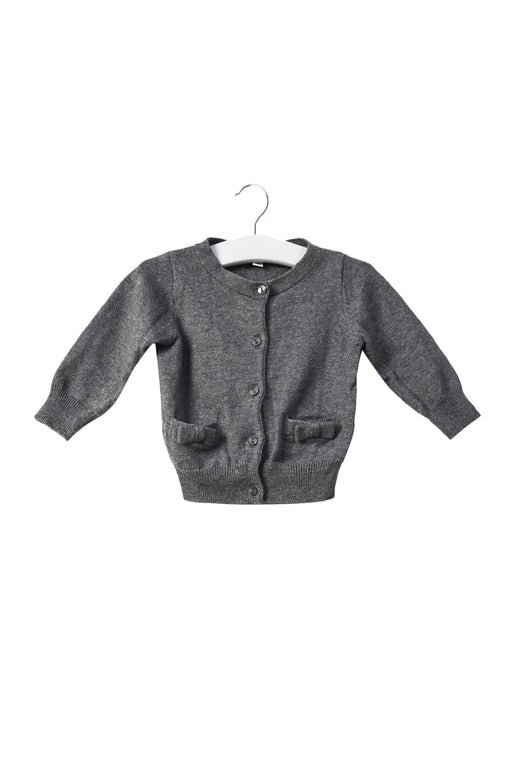 A Grey Cardigans from Jacadi in size 3-6M for girl. (Front View)