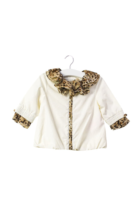 A White Lightweight Jackets from Nicholas & Bears in size 6-12M for girl. (Front View)