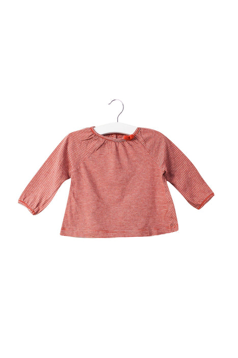 A Red Long Sleeve Tops from Bout'Chou in size 3-6M for girl. (Front View)