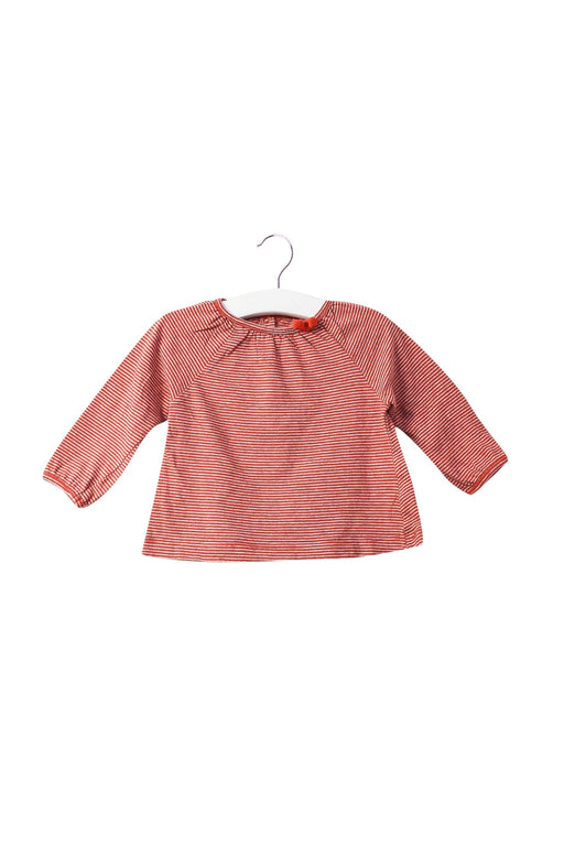 A Red Long Sleeve Tops from Bout'Chou in size 3-6M for girl. (Front View)