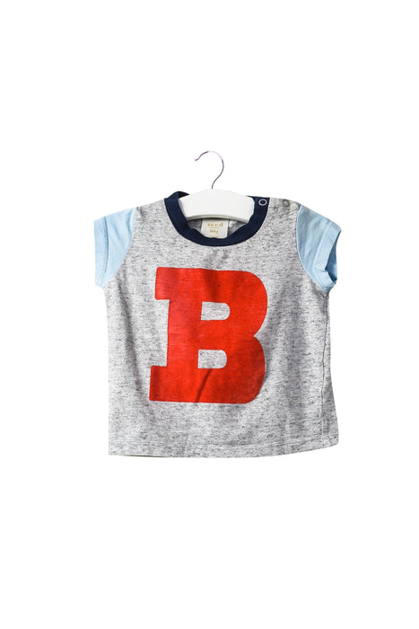 A Grey Short Sleeve T Shirts from Seed in size 3-6M for boy. (Front View)