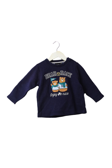 A Navy Sweatshirts from Chickeeduck in size 18-24M for boy. (Front View)