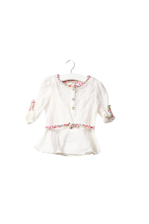 A White Short Sleeve Tops from Nicholas & Bears in size 2T for girl. (Front View)