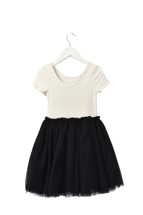 A Black Short Sleeve Dresses from Seed in size 5T for girl. (Back View)