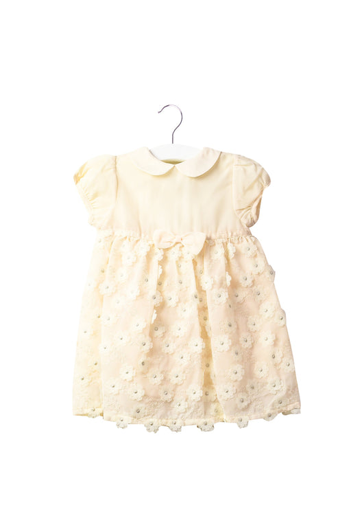 A Beige Short Sleeve Dresses from Chickeeduck in size 12-18M for girl. (Front View)