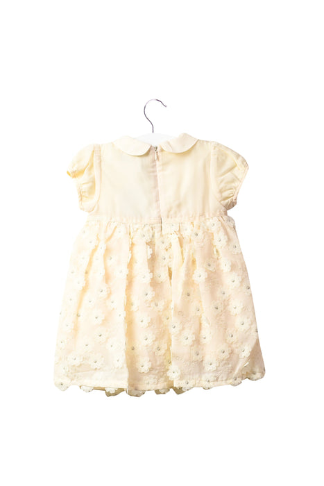 A Beige Short Sleeve Dresses from Chickeeduck in size 12-18M for girl. (Back View)