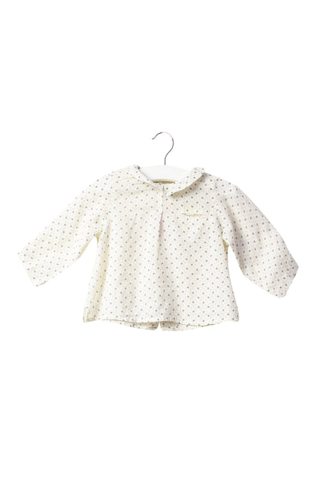 A White Long Sleeve Tops from Bonpoint in size 3-6M for girl. (Front View)