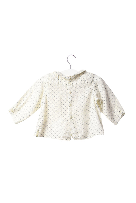 A White Long Sleeve Tops from Bonpoint in size 3-6M for girl. (Back View)