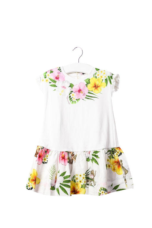 A White Sleeveless Dresses from Monnalisa in size 6-12M for girl. (Front View)