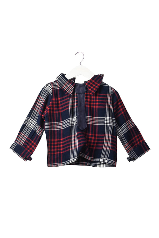 A Navy Long Sleeve Tops from La Petite Luce in size 2T for boy. (Front View)