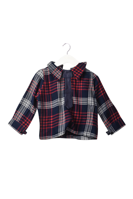 A Navy Long Sleeve Tops from La Petite Luce in size 2T for boy. (Front View)