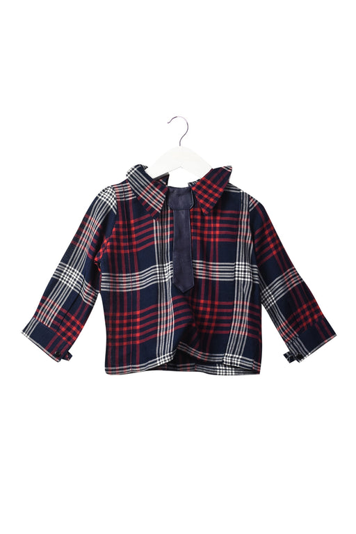 A Navy Long Sleeve Tops from La Petite Luce in size 2T for boy. (Front View)