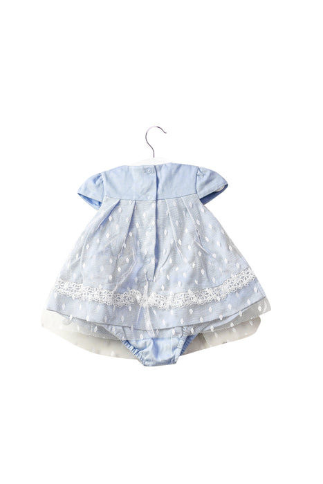 A Blue Short Sleeve Dresses from Nicholas & Bears in size 3-6M for girl. (Back View)