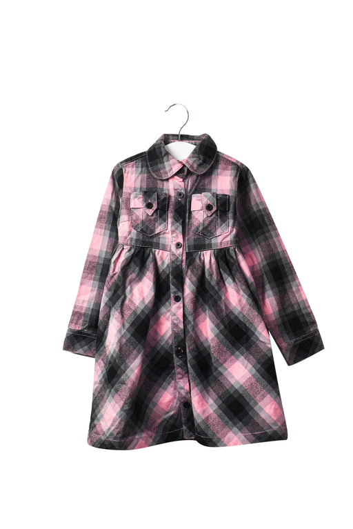 A Pink Long Sleeve Dresses from Chickeeduck in size 2T for girl. (Front View)