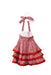 A Red Sleeveless Dresses from Nicholas & Bears in size 12-18M for girl. (Back View)