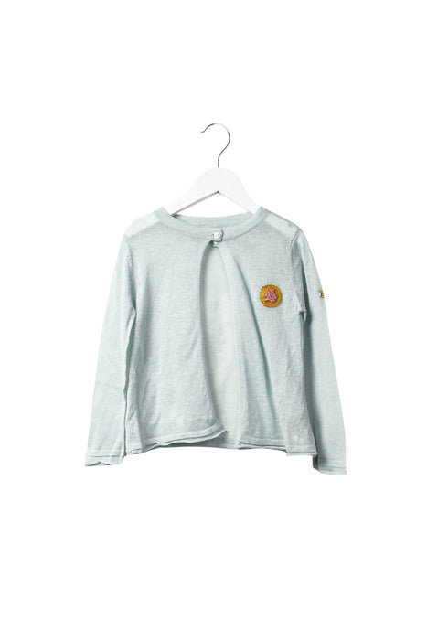 A Blue Cardigans from La Compagnie des Petits in size 3T for girl. (Front View)