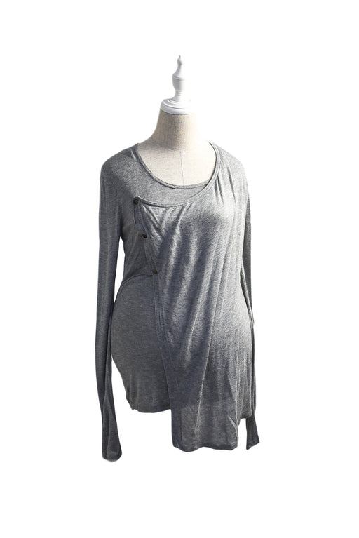 A Grey Long Sleeve Tops from Seraphine in size S for maternity. (Front View)