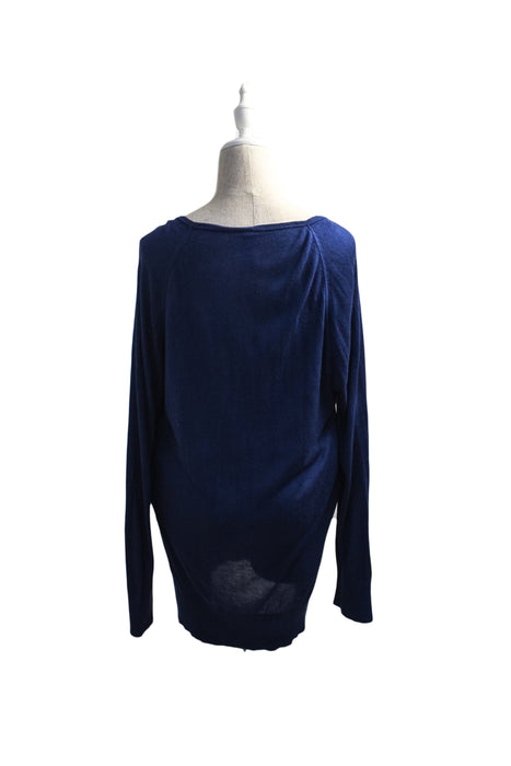 A Navy Sweater Dresses from Seraphine in size S for maternity. (Back View)