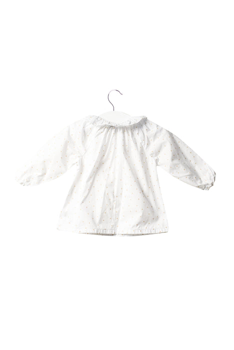 A White Long Sleeve Tops from Rose et Théo in size 3-6M for girl. (Back View)