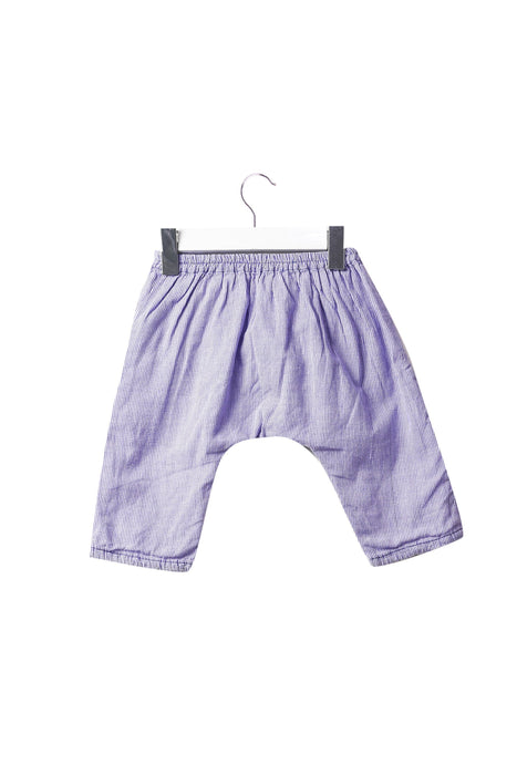 A Purple Casual Pants from Gold Belgium in size 3-6M for boy. (Back View)