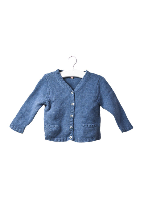 A Blue Cardigans from Bonpoint in size 6-12M for neutral. (Front View)