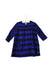 A Blue Long Sleeve Dresses from Petit Bateau in size 12-18M for girl. (Front View)