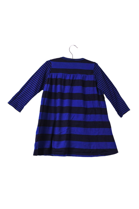 A Blue Long Sleeve Dresses from Petit Bateau in size 12-18M for girl. (Back View)