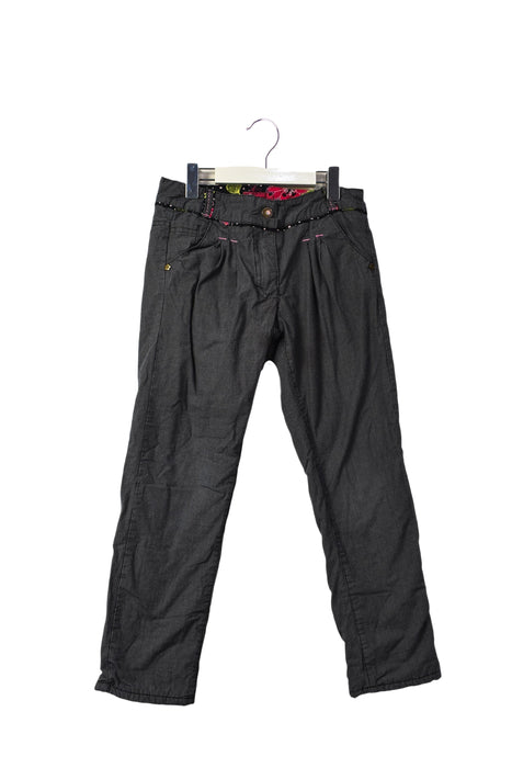 A Grey Casual Pants from La Compagnie des Petits in size 6T for girl. (Front View)