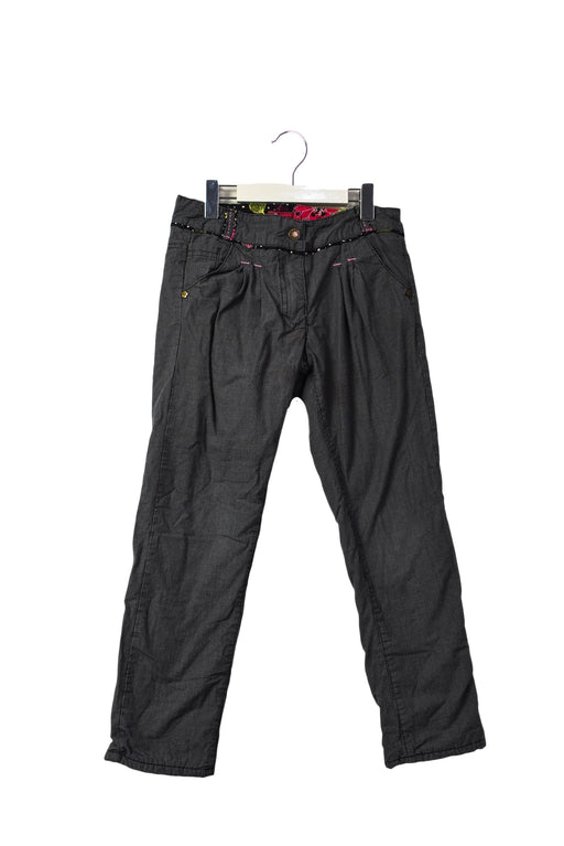 A Grey Casual Pants from La Compagnie des Petits in size 6T for girl. (Front View)