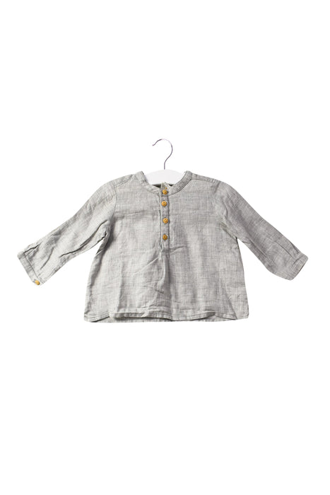 A Grey Long Sleeve Tops from Bonpoint in size 3-6M for girl. (Front View)