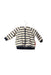 A Navy Zippered Sweatshirts from Egg by Susan Lazar in size 3-6M for boy. (Front View)