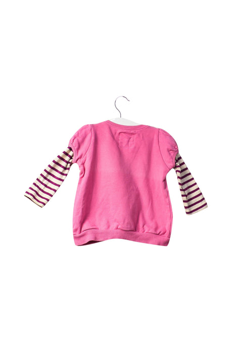 A Pink Long Sleeve Tops from Miki House in size 12-18M for girl. (Back View)