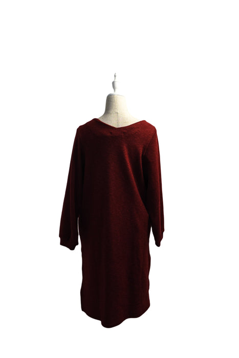 A Red Sweater Dresses from Milk Tea in size M for maternity. (Back View)