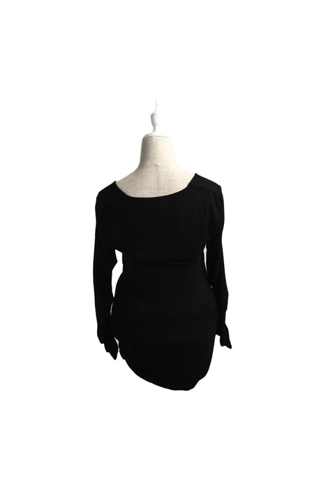 A Black Long Sleeve Tops from Isabella Oliver in size S for maternity. (Front View)