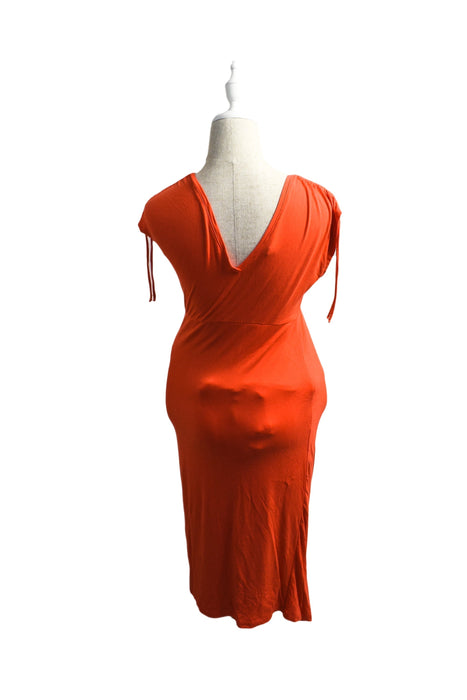 A Orange Short Sleeve Dresses from Isabella Oliver in size XS for maternity. (Back View)