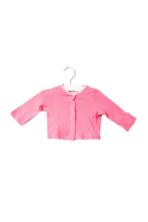 A Pink Cardigans from Petit Bateau in size 0-3M for girl. (Front View)