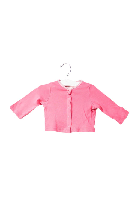 A Pink Cardigans from Petit Bateau in size 0-3M for girl. (Front View)