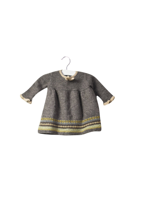 A Grey Sweater Dresses from Caramel Baby & Child in size 3-6M for girl. (Front View)