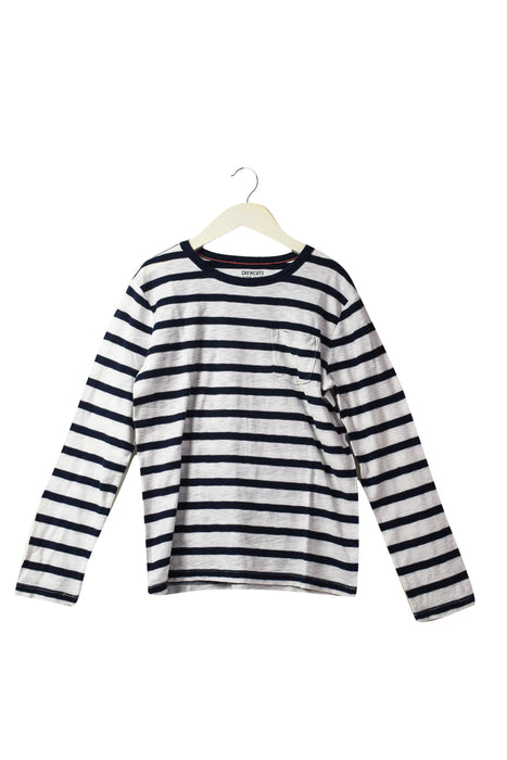 A White Long Sleeve Tops from Crewcuts in size 8Y for boy. (Front View)