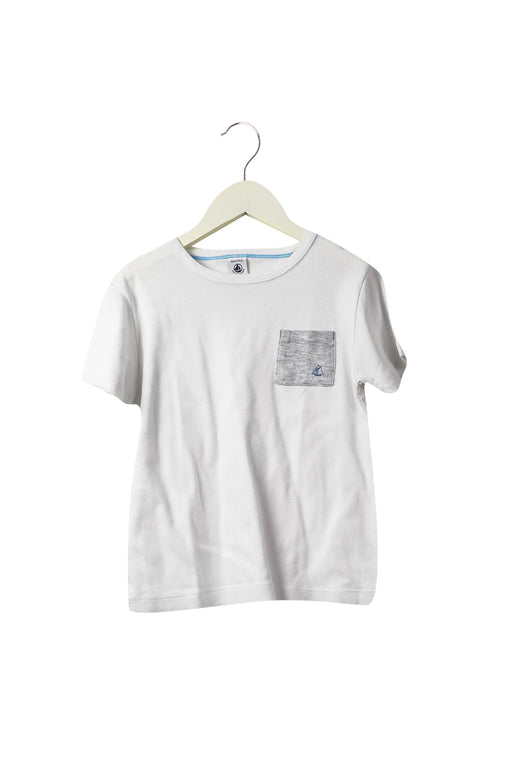 A White Separates from Petit Bateau in size 6T for boy. (Front View)