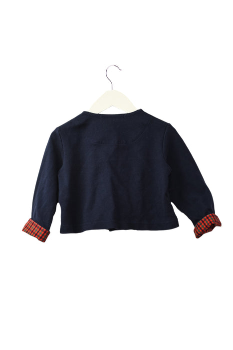 A Navy Cardigans from Familiar in size 18-24M for neutral. (Back View)